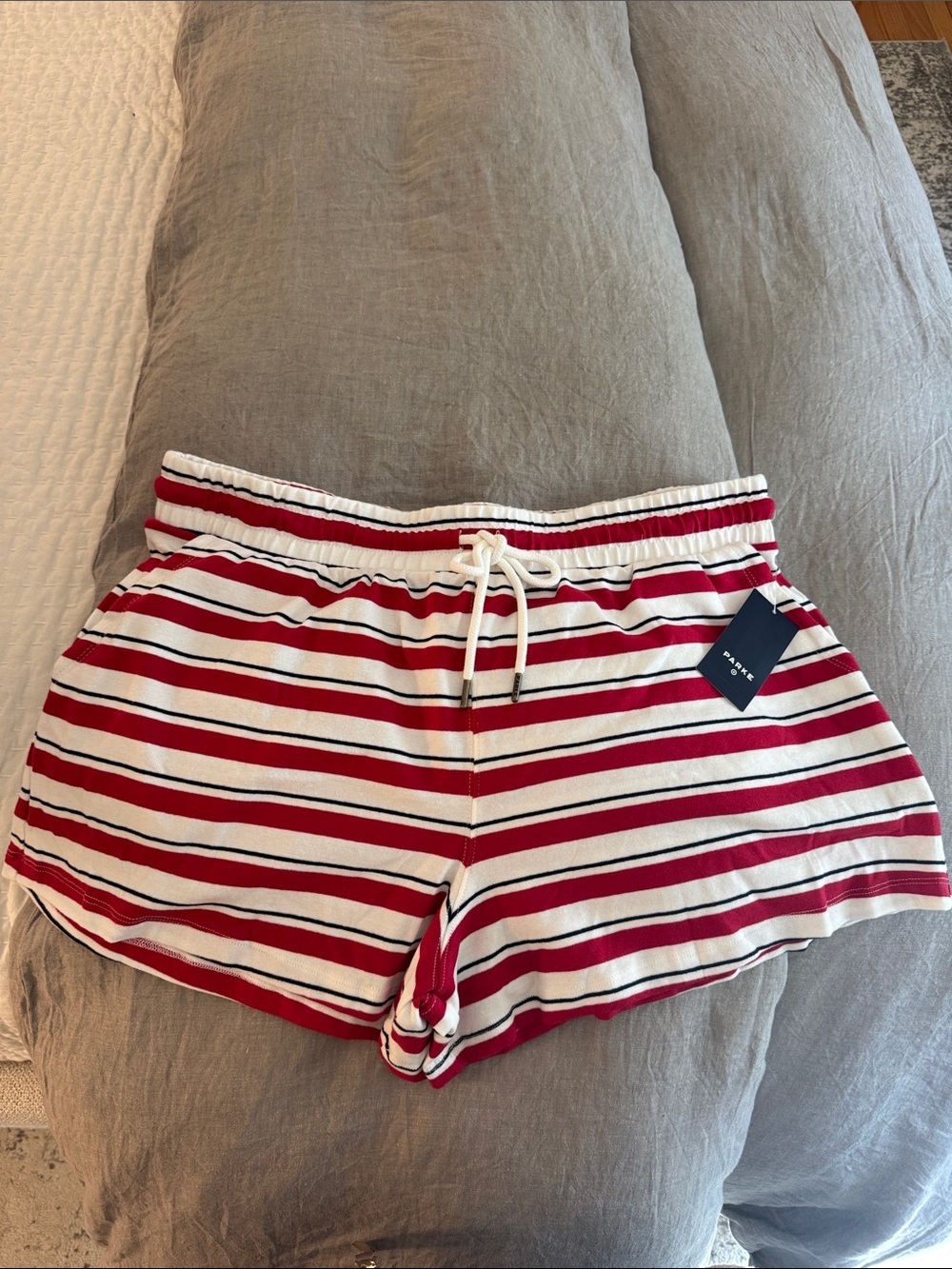 Parke x Target Striped Red, White and Blue Knit Lounge Shorts